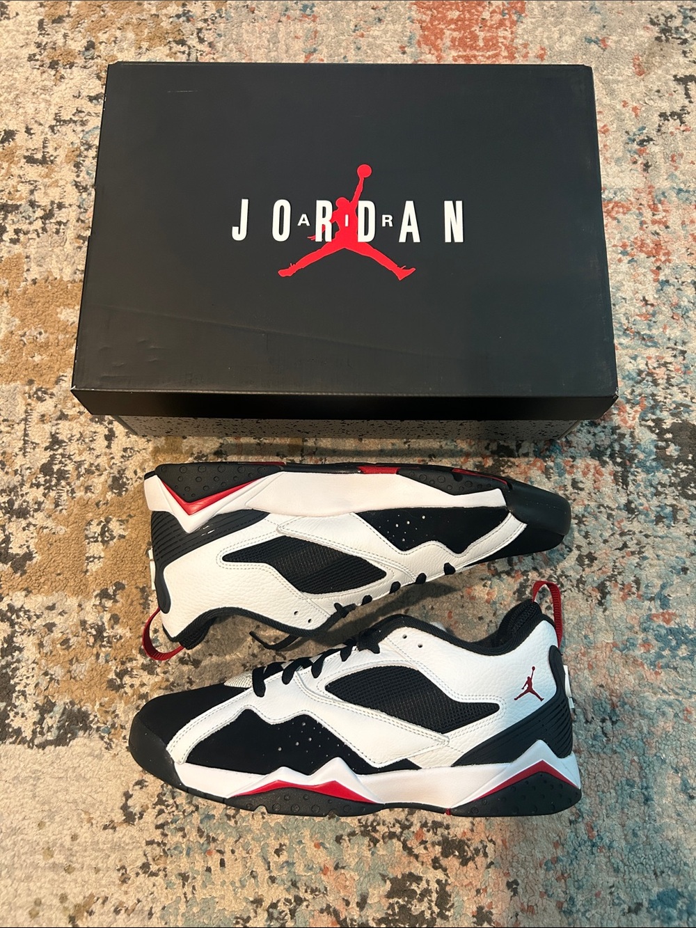 Jordan Men’s Retro Sneakers - White, Black & Red